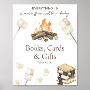 Watercolor bonfire baby shower Books Cards & Gifts Poster