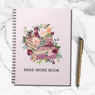 Watercolor Book and Rose Flower Quote