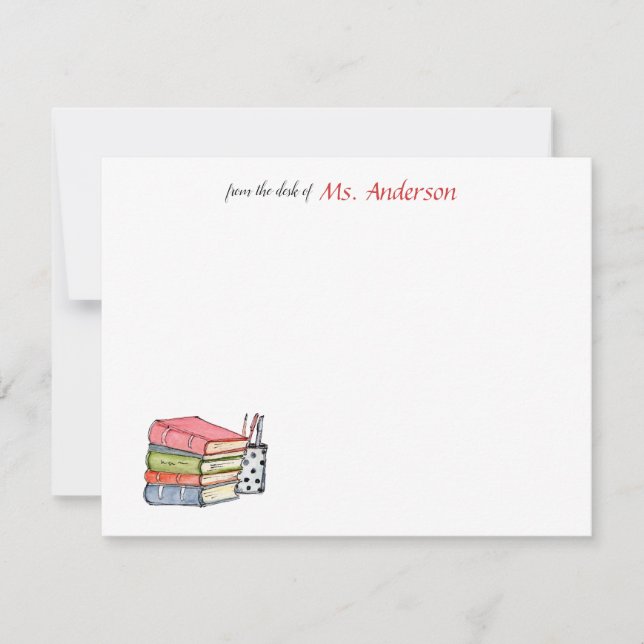 Watercolor books and pens  thank you card (Front)