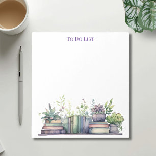 Watercolor Books and Plant To Do List Notepad