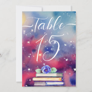 Watercolor Books Purple & Pink Whimsical Wedding