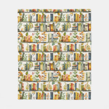 Watercolor Bookshelf Pattern