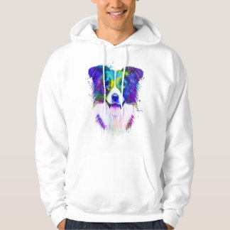 Watercolor Border Collie, Border Collie Hoodie