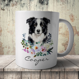 Watercolor Border Collie Coffee Mug