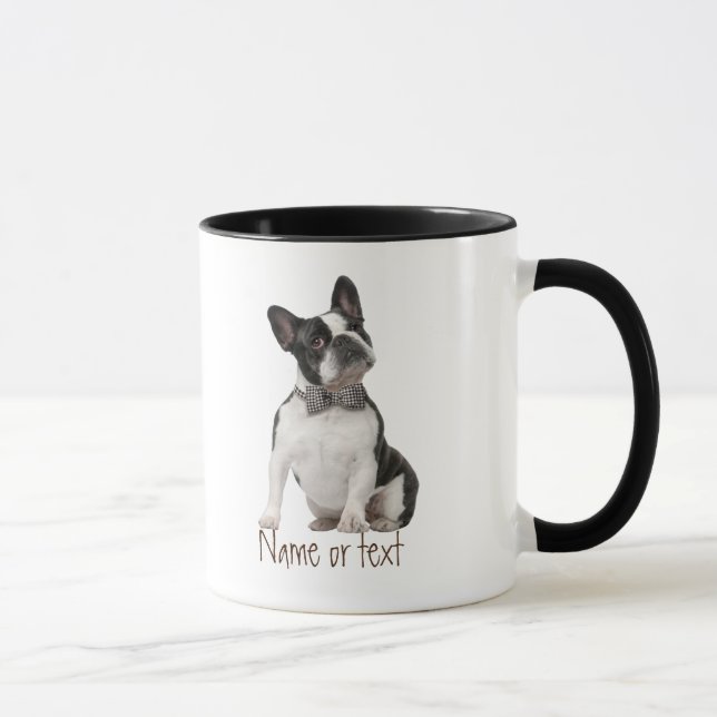Watercolor Boston Terrier Dog Pet  Custom  Mug (Right)