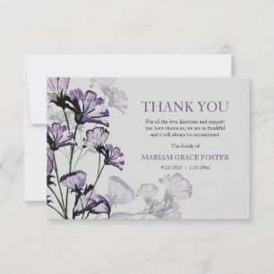Watercolor Botanical Bereavement Thank You Card