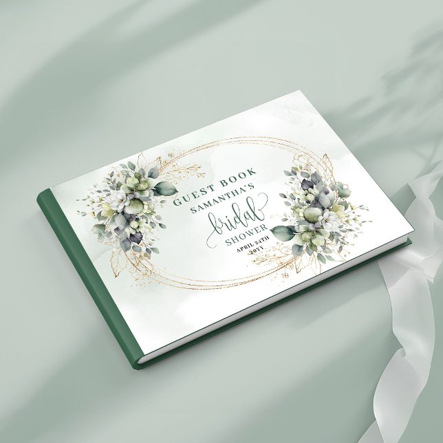 Watercolor Botanical Bridal Shower Guest Book (Watercolor Botanical Bridal Shower Guest Book)