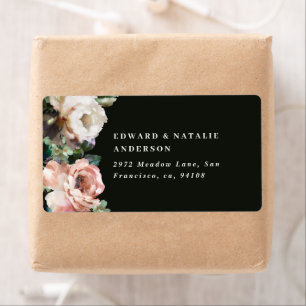 watercolor botanical elegant dark modern rustic