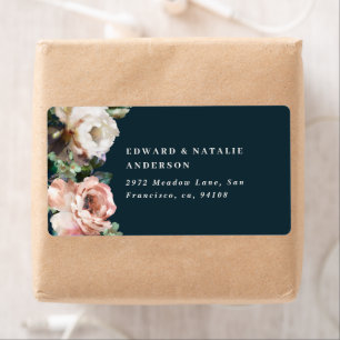 watercolor botanical elegant dark modern rustic