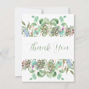 Watercolor Botanical Floral Greeting Card
