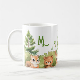 Watercolor Botanical Forest Animals Coffee Mug