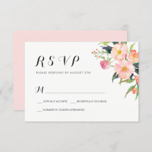 Watercolor Botanical Garden Floral RSVP Response
