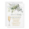 Watercolor Botanical Greenery Gold Brunch Bubbly