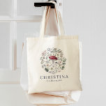 Watercolor Botanical Greenery Mushroom Bridesmaid Tote Bag<br><div class="desc">Rustic watercolor round botanical greenery floral with mushroom in the middle tote bag for personalised bridesmaid gift.</div>