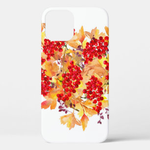 Watercolor botanical illustration. Heart shaped au iPhone 12 Case