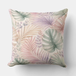 Watercolor Botanical Leaves Pillow