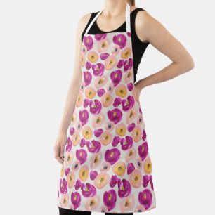 Watercolor Botanical Pattern Apron