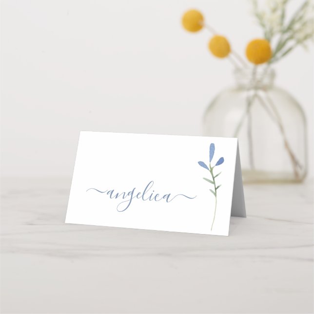 Watercolor Botanical Place Card (Front)