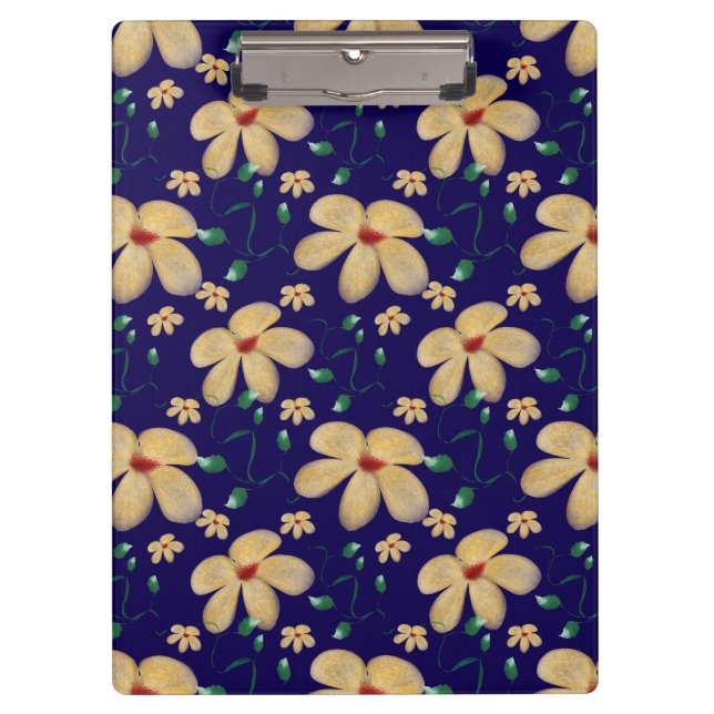 Watercolor Botanical Seamless Pattern   Clipboard (Front)