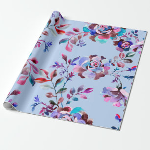 Watercolor botanical seamless pattern. Hand drawn  Wrapping Paper