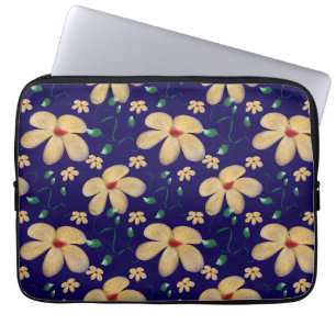 Watercolor Botanical Seamless Pattern Laptop Sleeve