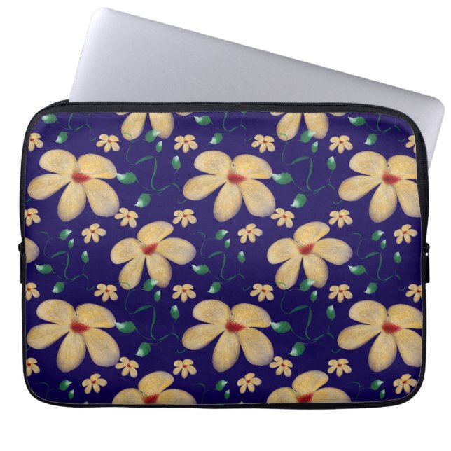 Watercolor Botanical Seamless Pattern   Laptop Sleeve (Front)