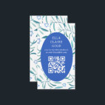 Watercolor Botanical Star David Bar Bat Mitzvah QR Enclosure Card<br><div class="desc">Perfect enclosure card to announce a bat mitzvah, bar mitzvah or other Jewish celebration! Hand made watercolor art for you on the front and back side! FULLY CUSTOMIZABLE! Click on “Personalise” above to edit the text and add your link to the QR code. Click "edit using design tool" to adjust...</div>