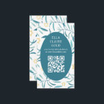 Watercolor Botanical Star David Bar Bat Mitzvah QR Enclosure Card<br><div class="desc">Perfect enclosure card to announce a bat mitzvah, bar mitzvah or other Jewish celebration! Hand made watercolor art for you on the front and back side! FULLY CUSTOMIZABLE! Click on “Personalise” above to edit the text and add your link to the QR code. Click "edit using design tool" to adjust...</div>