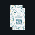 Watercolor Botanical Star David Bar Bat Mitzvah QR Enclosure Card<br><div class="desc">Perfect enclosure card to announce a bat mitzvah, bar mitzvah or other Jewish celebration! Hand made watercolor art for you on the front and back side! FULLY CUSTOMIZABLE! Click on “Personalise” above to edit the text and add your link to the QR code. Click "edit using design tool" to adjust...</div>