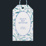 Watercolor Botanical Star of David Bar Bat Mitzvah Gift Tags<br><div class="desc">Perfect gift tag for party favours at a bat mitzvah, bar mitzvah or other Jewish celebration! Hand made watercolor art for you on the front and back side! FULLY CUSTOMIZABLE! Click on “Personalise” above to edit the text. Click "edit using design tool" to adjust the fonts, colours and placements and...</div>