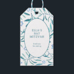 Watercolor Botanical Star of David Bar Bat Mitzvah Gift Tags<br><div class="desc">Perfect gift tag for party favours at a bat mitzvah, bar mitzvah or other Jewish celebration! Hand made watercolor art for you on the front and back side! FULLY CUSTOMIZABLE! Click on “Personalise” above to edit the text. Click "edit using design tool" to adjust the fonts, colours and placements and...</div>