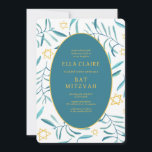 Watercolor Botanical Star of David Bar Bat Mitzvah Invitation<br><div class="desc">Perfect card to announce a bat mitzvah, bar mitzvah or other Jewish celebration! Hand made watercolor art for you on the front and back side! FULLY CUSTOMIZABLE! Click on “Personalise” above to edit the text. Click "edit using design tool" to adjust the fonts, colours and placements and to delete the...</div>