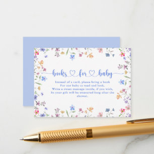 Watercolor Botanical Wildflowers Books for Baby Enclosure Card