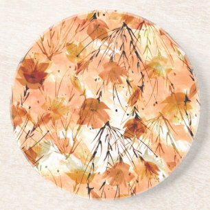 Watercolor Botanicals: Vintage Plant Pattern. Coaster