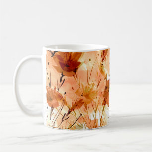 Watercolor Botanicals: Vintage Plant Pattern. Coffee Mug