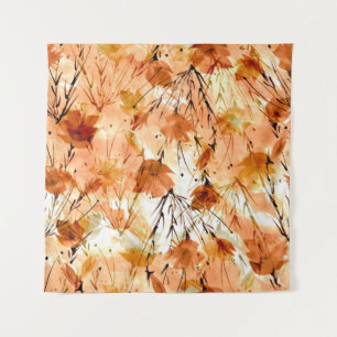 Watercolor Botanicals: Vintage Plant Pattern. Tapestry