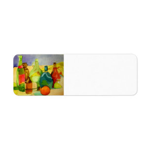 Watercolor Bottles Return Address Label