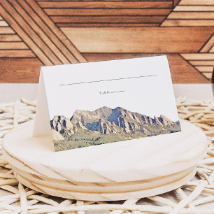 Watercolor Boulder Colorado Flatirons Name Place Card