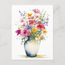 Watercolor Bouquet Of Flowers