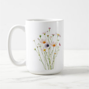 Watercolor bouquet of wildflowers coffee mug