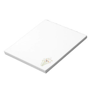 Watercolor bouquet of wildflowers notepad