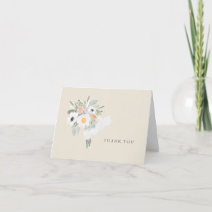 Watercolor Bouquet Thank You Note Card
