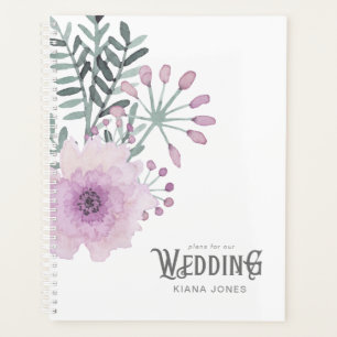 Watercolor Bouquet Wedding Lilac ID654 Planner