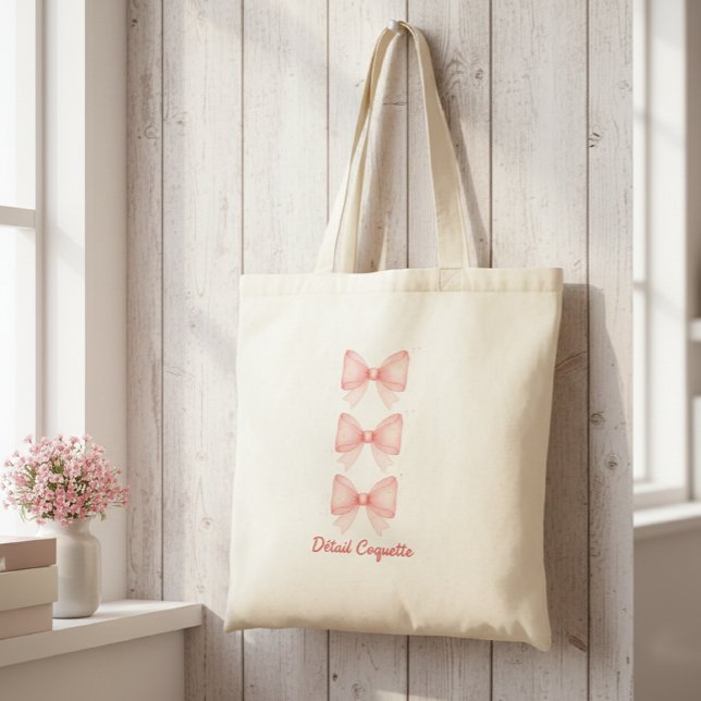 Watercolor Bows Tote Bag (Creator Uploaded)