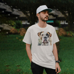 Watercolor Boxer Dog Art T-Shirt
