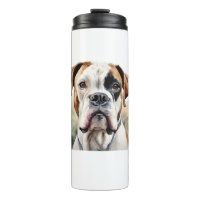 Watercolor Boxer Dog Art