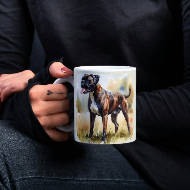 Watercolor Boxer Dog Coffee Mug (Creator Uploaded)