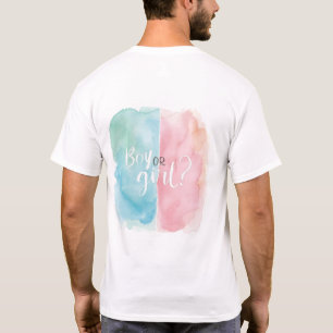Watercolor Boy or Girl Gender Reveal Party Shirt