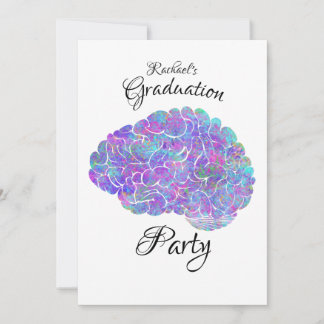Watercolor Brain Invitation