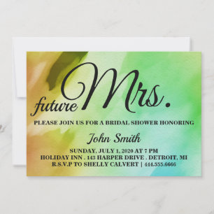 Watercolor Bridal Shower future Mrs. Invitation
